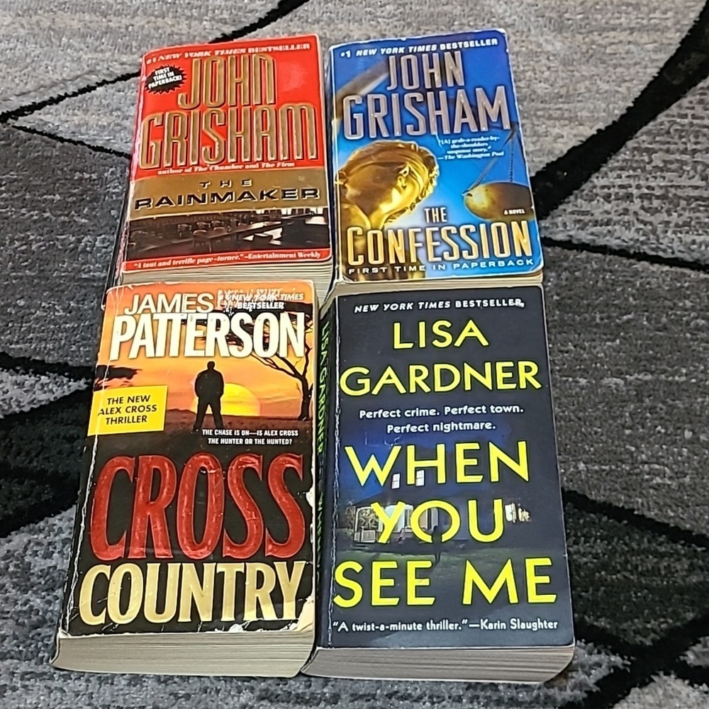 JOHN GRISHAM JAMES PATTERSON LISA GARDER PAPERBACK BOOKS BUNDLE PRICE FIRM